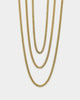 Saint Morta 3MM Cuban Link Chain Set Gold