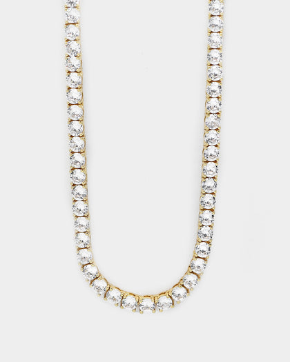 Saint Morta 20" Tennis Necklace Gold