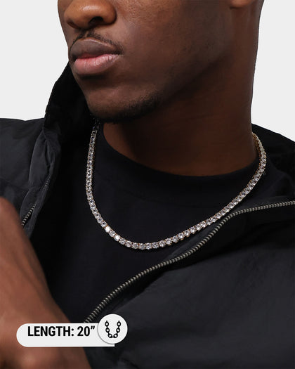 Saint Morta 20" Tennis Necklace Gold