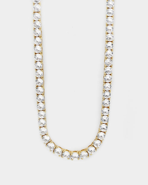 Saint Morta 24" Tennis Necklace Gold