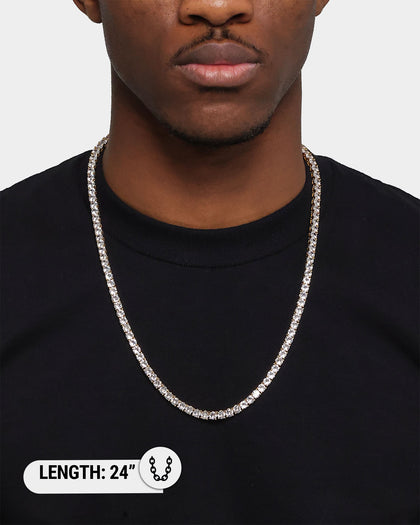 Saint Morta 24" Tennis Necklace Gold