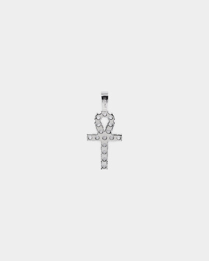 Saint Morta Ankh Cross Pendant White Gold