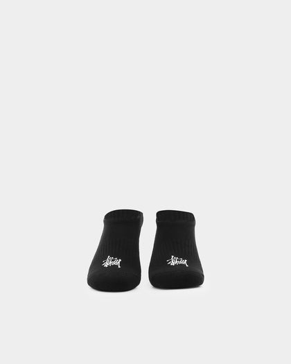 Stussy Graffiti No-Show Socks 3 Pack  Black
