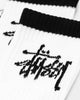 Stussy Graffiti Crew Sock 3 Pack  White/Black