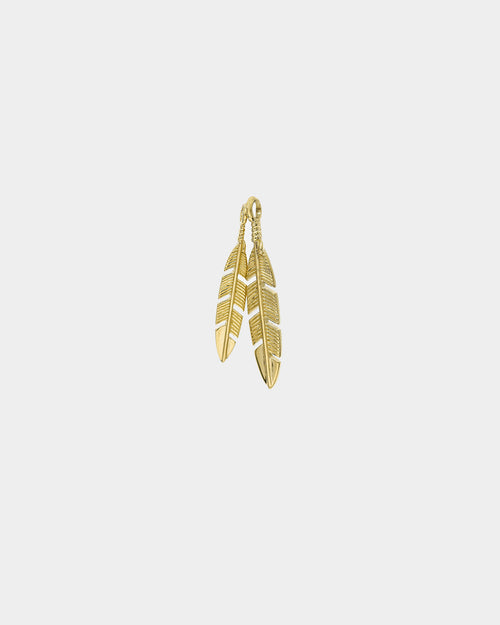 Mister Feather Pendant 14KT Gold