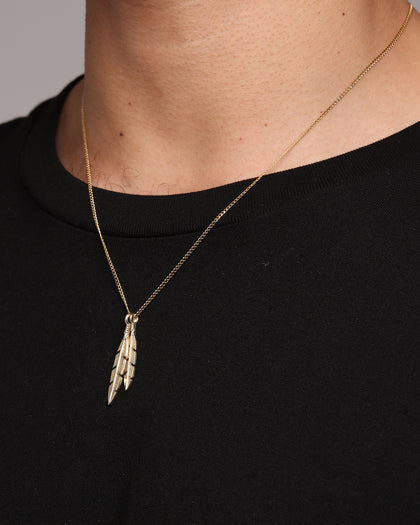 Mister Feather Pendant 14KT Gold