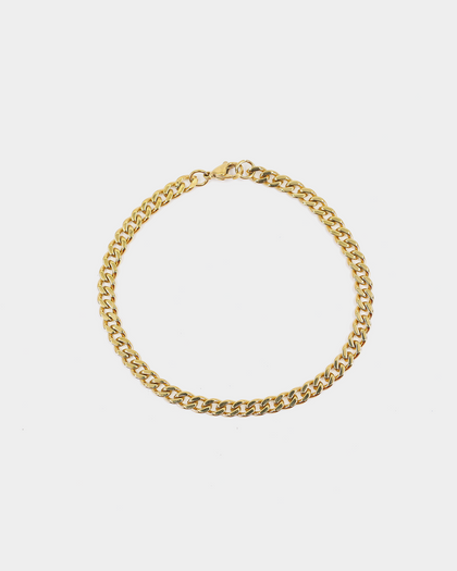 Saint Morta 5MM Cuban Bracelet Gold