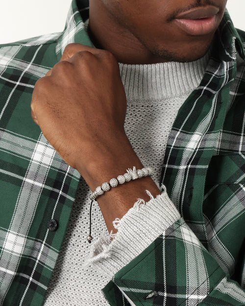 Saint Morta Crown Bracelet Iced White Gold