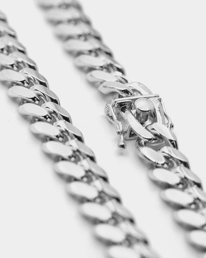 Raising Hell Women's 10mm 16" Cuban Choker Chain Sterling Silver