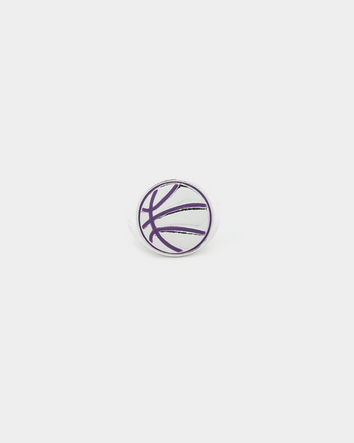 Wild For The Weekend Slam Dunk Basketball Ring (Large) Silver