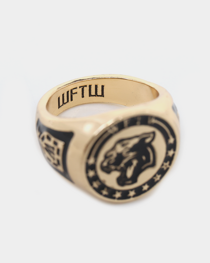 Wild For The Weekend Wildcats Coin Signet Ring (Large) Gold