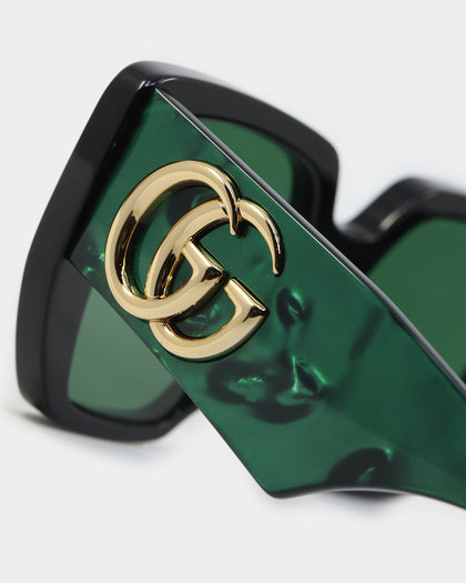 Gucci GG0956S-001 54 Sunglasses Black/Green