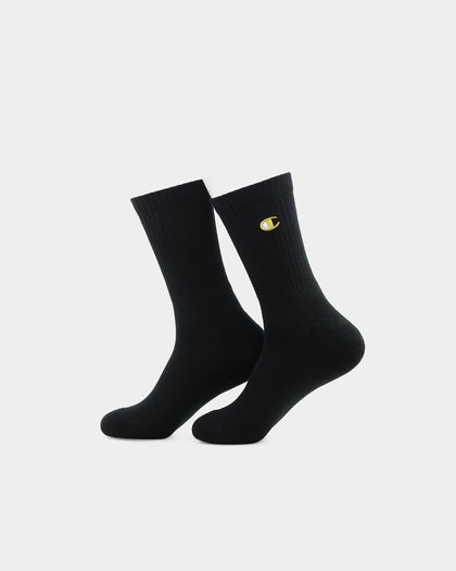 Champion Culture Kings X Champion C Logo Crew Socks 3 Pack Black/Gold