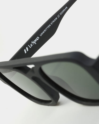 Le Specs Unwritten Straw Sunglasses Black