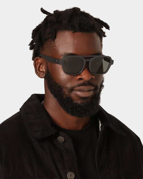 Le Specs Unwritten Straw Sunglasses Black