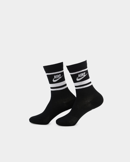 Nike Men's Sportswear Everyday Essential Crew Sock 3 Pack Black/White