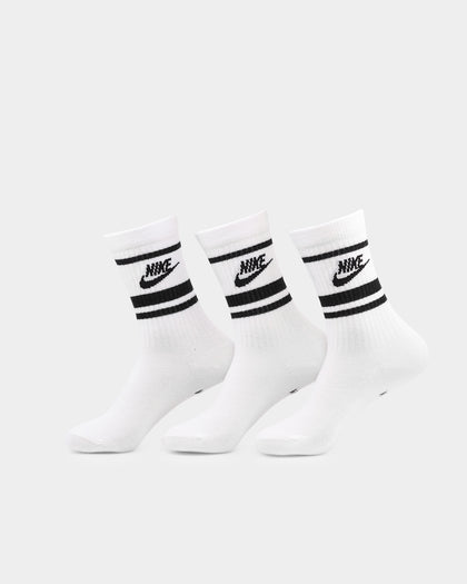 Nike Men's Sportswear Everyday Essential Crew Sock 3 Pack White/Black/Black