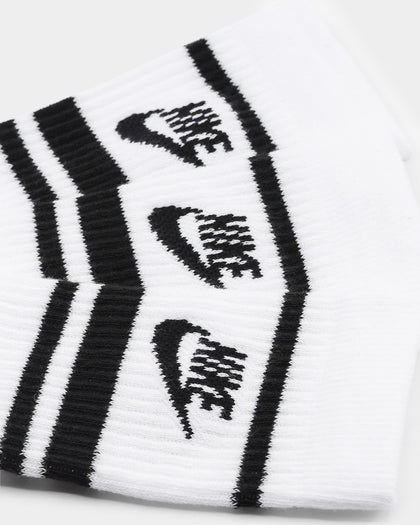Nike Men's Sportswear Everyday Essential Crew Sock 3 Pack White/Black/Black
