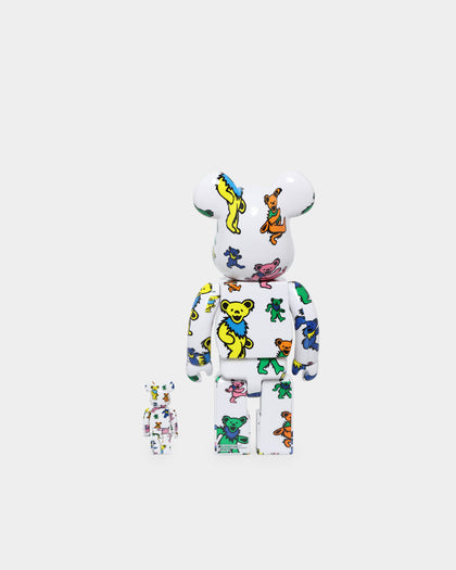 Medicom Toy Be@rbrick X Grateful Dead 100% & 400% Figure Set White
