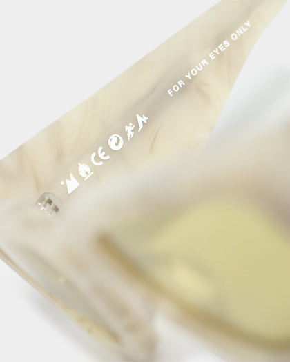 PYRA El Capitan Sunglasses Cream Marble/Light Yellow Lens