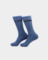 X-Large Unisex 91 Text Sock 3 Pack Green/Purple
