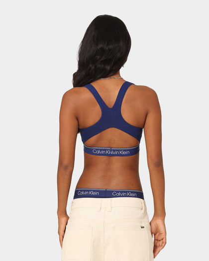 Calvin Klein Women's Athletic Unlined Bralette Blue Depth