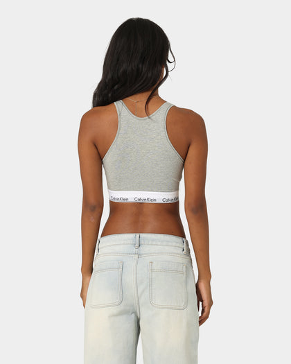 Calvin Klein Women's Modern Cotton Line Extensions Bralette Grey Heather