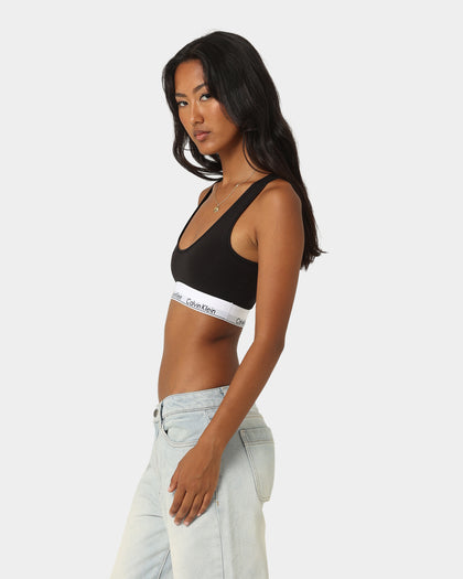 Calvin Klein Women's Modern Cotton Line Extensions Bralette Black