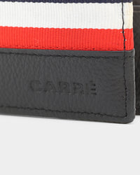 Carre Classic Wallet and Keychain Set Black/Red/White