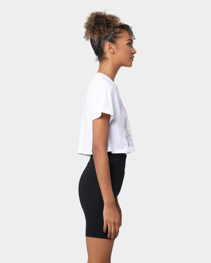 Black Sabbath Women's Paranoid Crop T-Shirt White