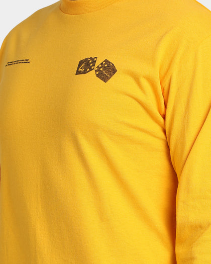 4HUNNID Roll The Dice Long Sleeve T-Shirt Mustard