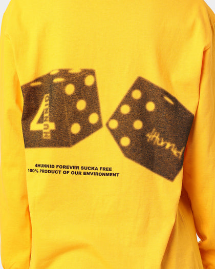 4HUNNID Roll The Dice Long Sleeve T-Shirt Mustard