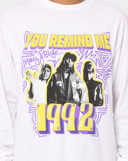 Bravado You Remind Me 1992 Long Sleeve Vintage T-Shirt White