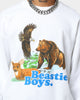 Beastie Boys Forest Animal Crewneck White