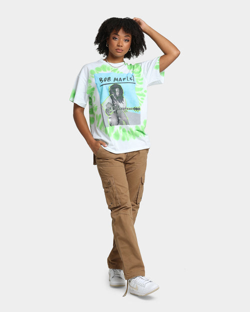 Bob Marley Photo Tie Dye T-Shirt White