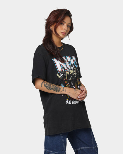 KISS US Tour '77-'78 T-Shirt Black Wash