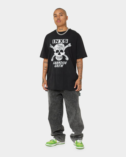 INXS Abandon Crewneck T-Shirt Washed Black