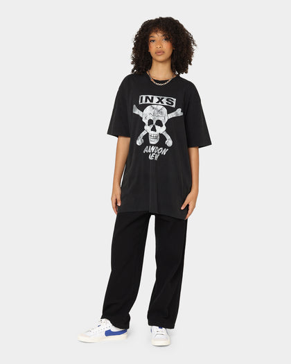 INXS Abandon Crewneck T-Shirt Washed Black