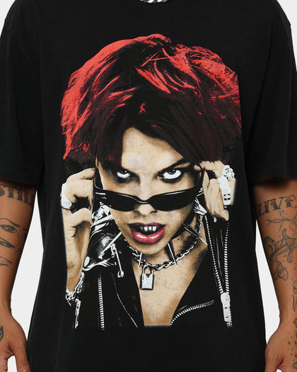 YUNGBLUD Life On Mars Tour Vintage T-Shirt Washed Black