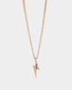 Wild For The Weekend Lightning Pendant Necklace Gold