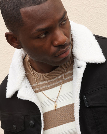 Wild For The Weekend Lightning Pendant Necklace Gold