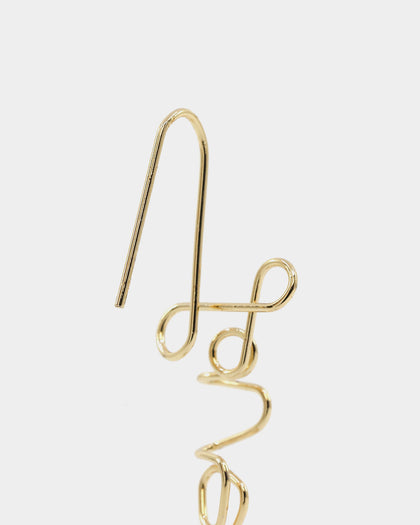 Raising Hell Women's Love Earring Cuff Gold