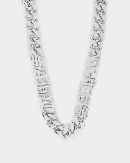 Saint Morta The 3 Saints Chain Necklace White Gold