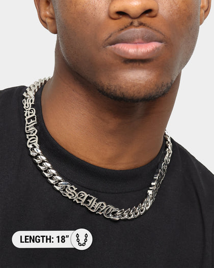 Saint Morta The 3 Saints Chain Necklace White Gold