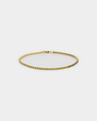 Saint Morta Micro Coloured Tennis Bracelet Gold/Green