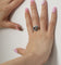 Raising Hell Women's Checkered Heart Ring White/Gold/Black