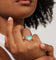 Raising Hell Women's Pastel Hearts Ring Gold/Blue