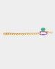 Wild For The Weekend Slam Dunk Basketball Bracelet Gold/Purple/Teal