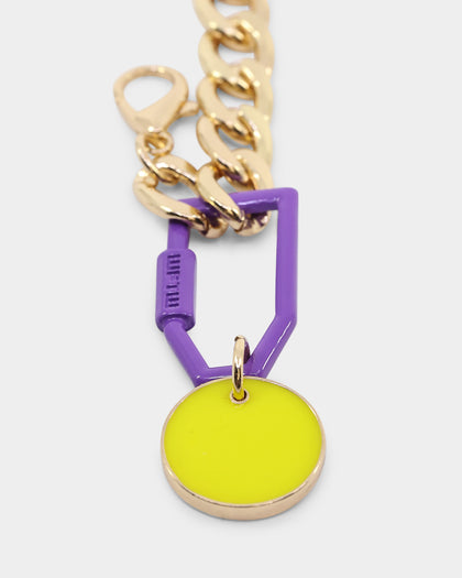 Wild for the Weekend Slam Dunk Basketball Bracelet Purple/Yellow/Gold