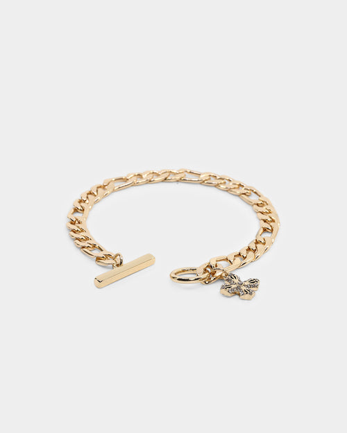 Wild for the Weekend T Bar Cross Bracelet Gold